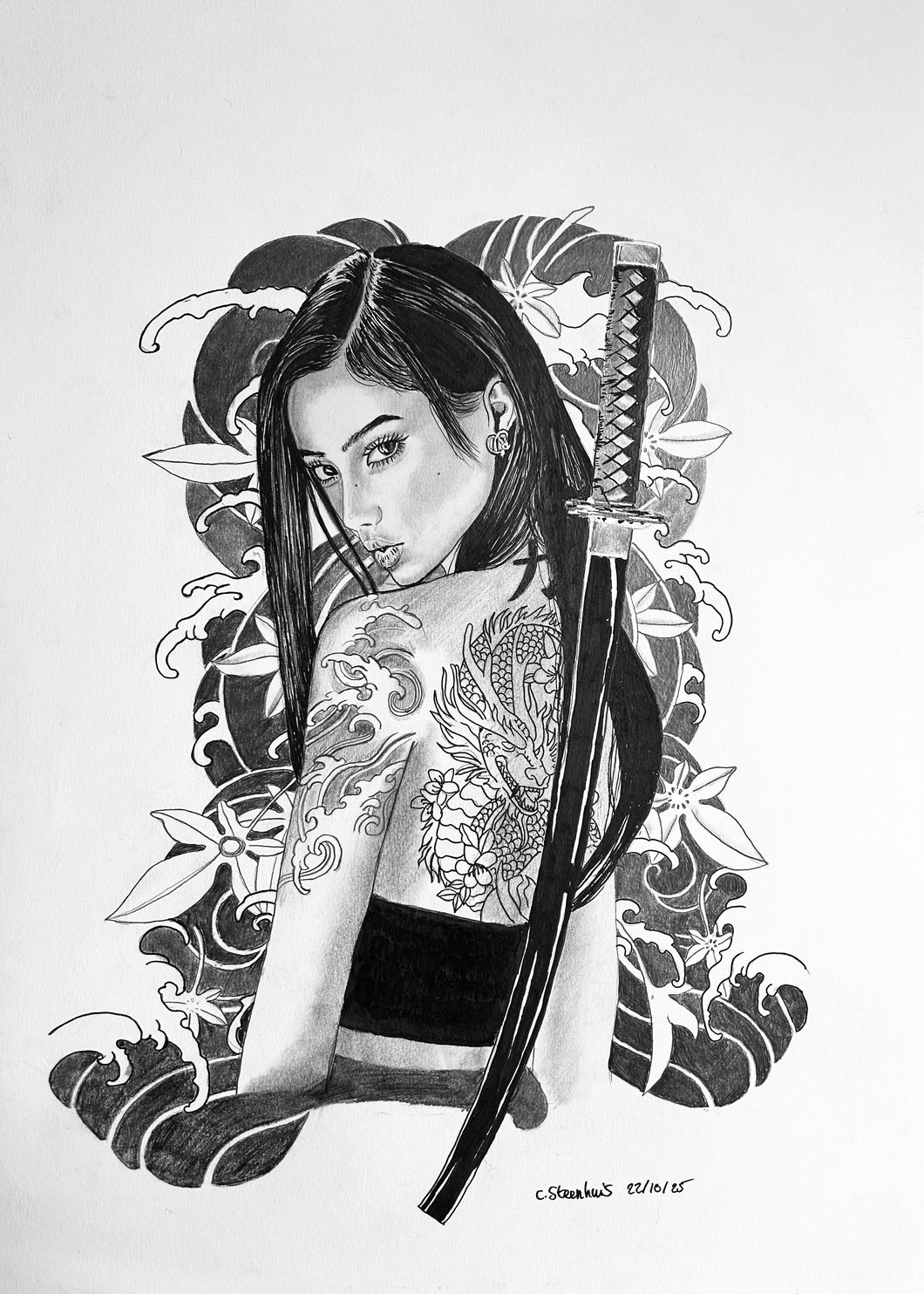 Warrior with tattoos